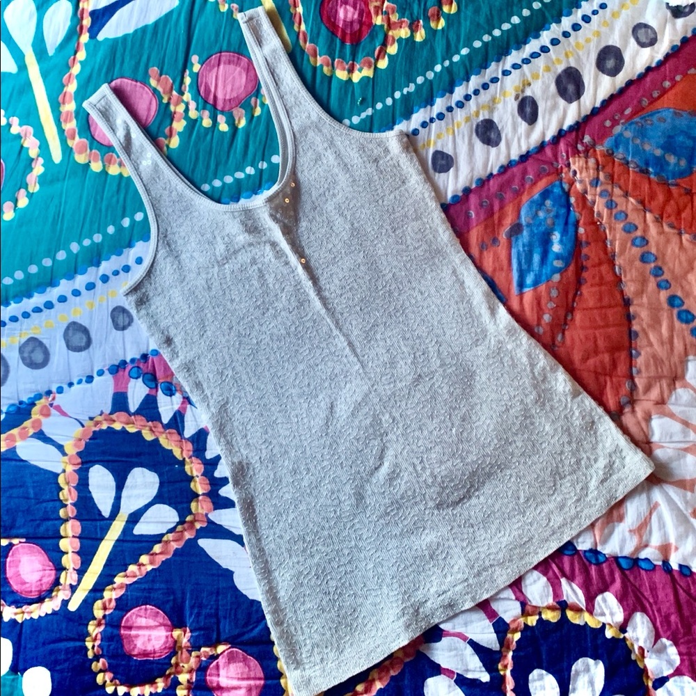 EXPRESS Gray Sequin Cami Tank Top